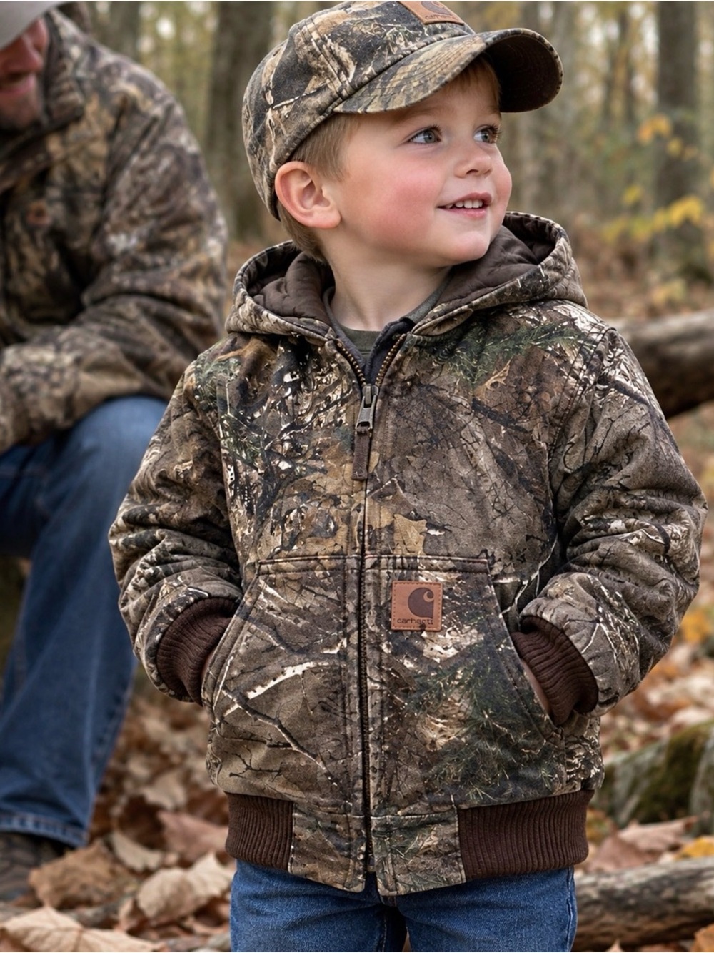 Carhartt Camo Jacket Insulated Realtree Full Zip Hooded Jacket. Size 2T.